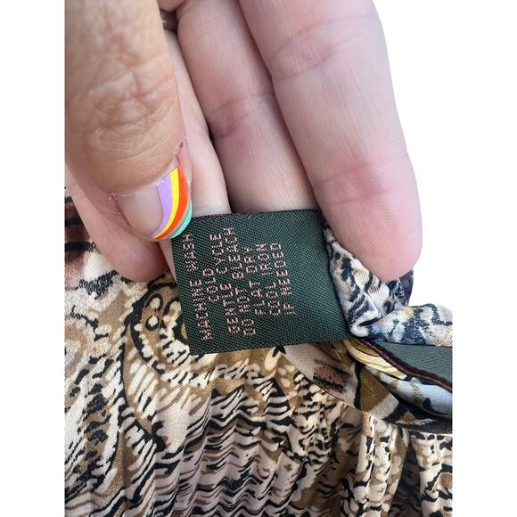 Sere Nade New York Women's Vintage Secretary Blouse Crinkle Pleated Floral XL - Picture 3 of 7